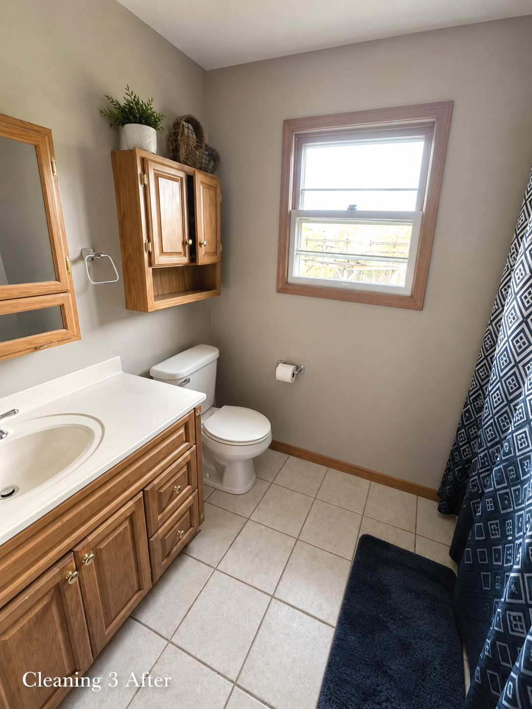 Bathroom deep clean — after cleaning