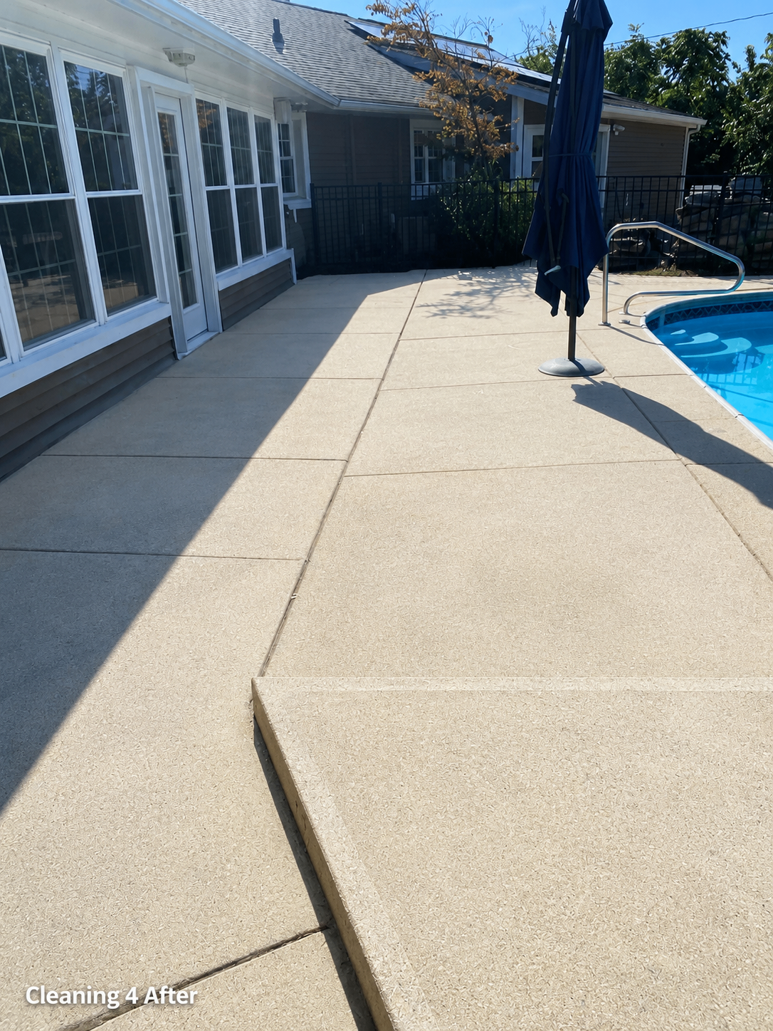 Pool deck restoration — after cleaning
