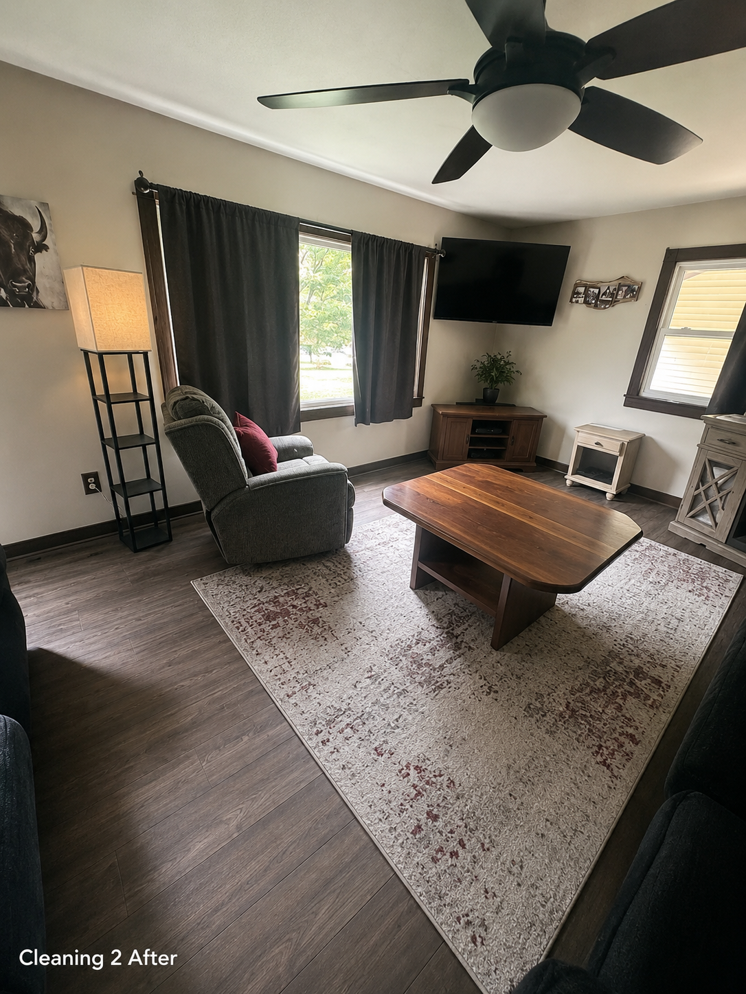 Living room reset — after cleaning